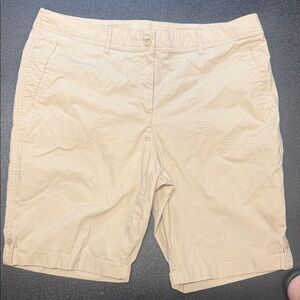 Chico's Light Khaki Bermuda Shorts